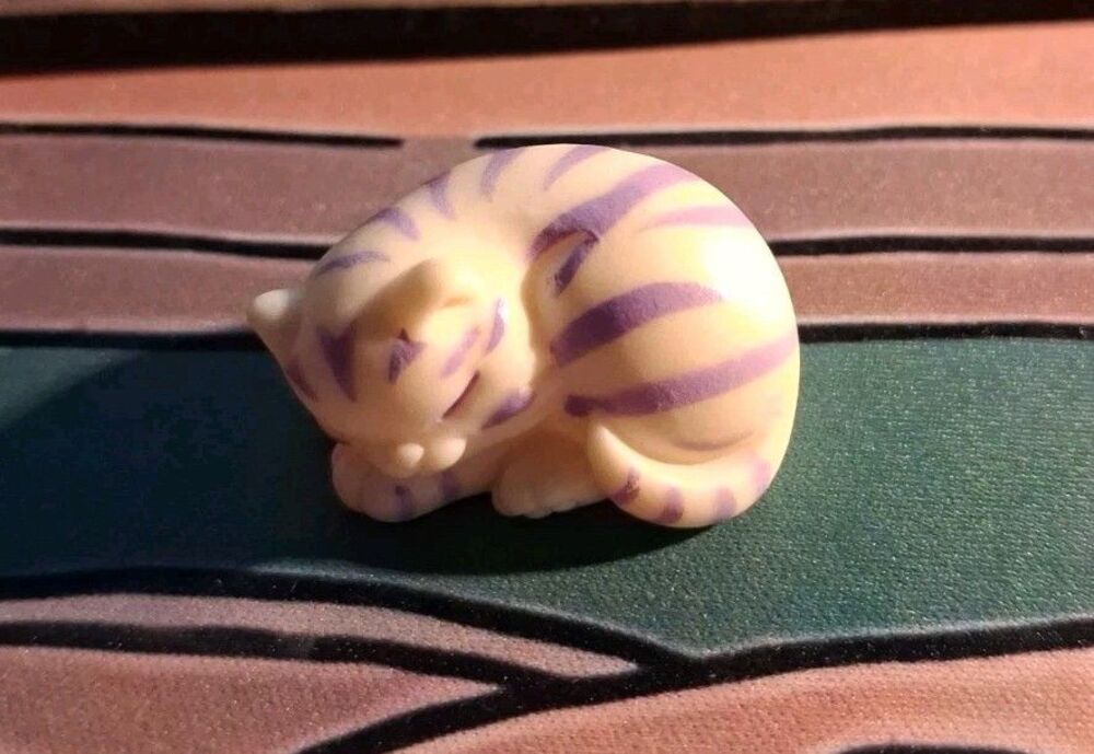 Vintage Hasbro My Little Kitty Lil Litters Happy Tabby White Purple Baby